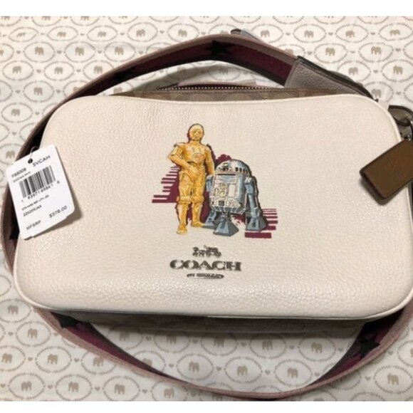 NWT Star Wars X Coach Jes Crossbody In Signature Canvas With C3PO And R2D2 F8800 - Picture 5 of 5